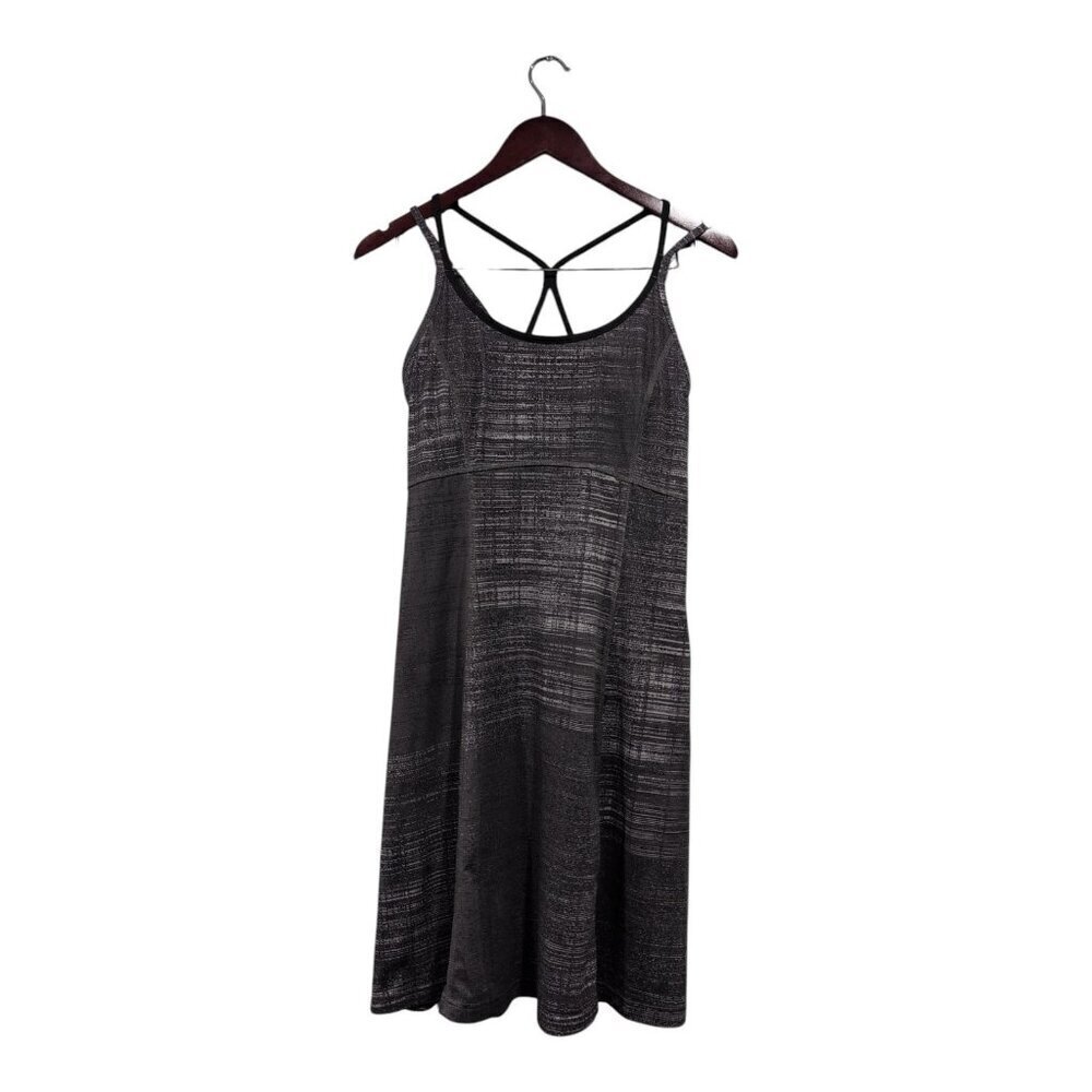 The North Face Cypress Knit Athletic Tank Dress Gray Built-in Shelf Bra Sz Small
